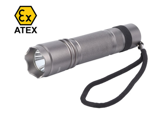 Approbation en aluminium de l'argent ATEX LED de lampe-torche anti-déflagrante d'IP66 100Lm 1W