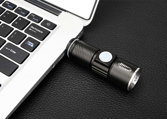 distance de allumage rechargeable du temps de travail de la lumière 1~3.5 H de torche d'Usb de 3W 350Lm 150m