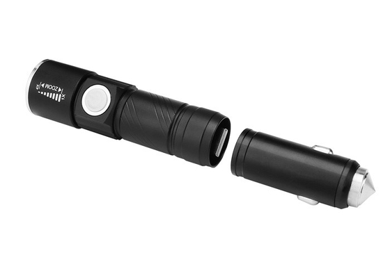 lampe-torche rechargeable de 3W 350Lm USB LED avec des modes du marteau 3 de sécurité